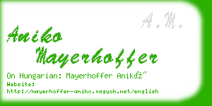 aniko mayerhoffer business card